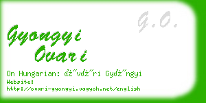 gyongyi ovari business card